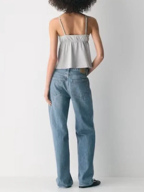 Sunday Best Light Gray Cotton Spaghetti Strap Camisole - Picture 4 of 10